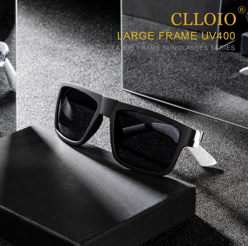 CLLOIO Fashion Square Polarized Sunglasses Men Women Classic Outdoor Sports Sun Glasses Fishing Travel Colorful Goggles UV400